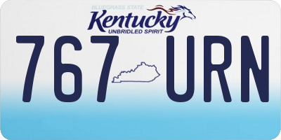 KY license plate 767URN