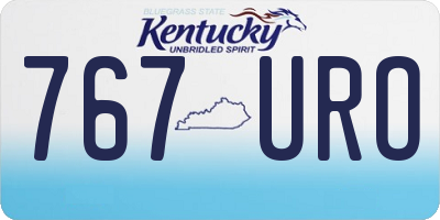 KY license plate 767URO