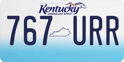 KY license plate 767URR