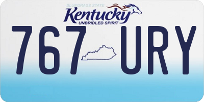 KY license plate 767URY