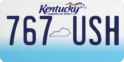 KY license plate 767USH