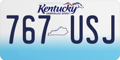 KY license plate 767USJ