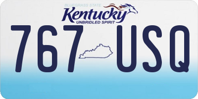 KY license plate 767USQ