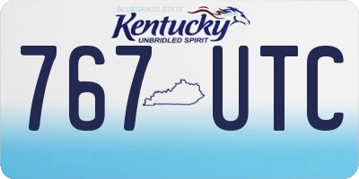 KY license plate 767UTC