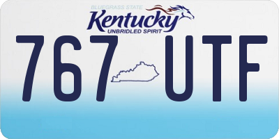 KY license plate 767UTF