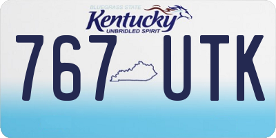 KY license plate 767UTK