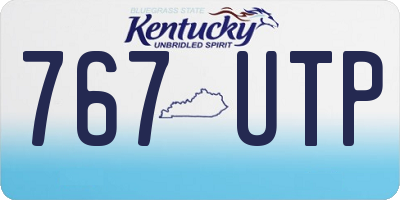 KY license plate 767UTP