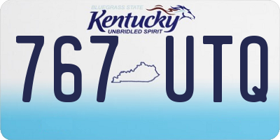 KY license plate 767UTQ