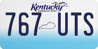 KY license plate 767UTS