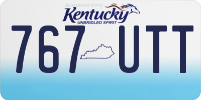 KY license plate 767UTT