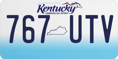 KY license plate 767UTV