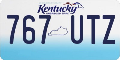 KY license plate 767UTZ