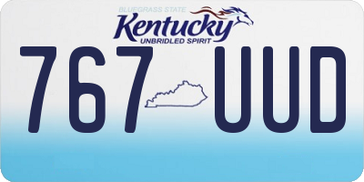 KY license plate 767UUD