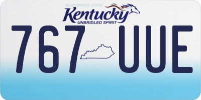 KY license plate 767UUE