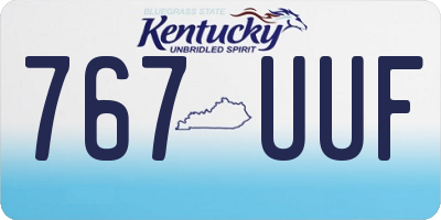 KY license plate 767UUF