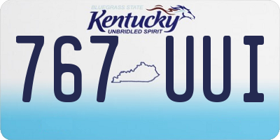 KY license plate 767UUI