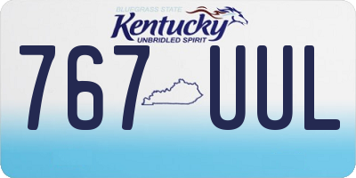 KY license plate 767UUL
