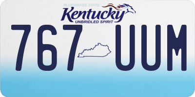 KY license plate 767UUM