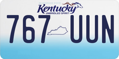KY license plate 767UUN