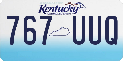 KY license plate 767UUQ