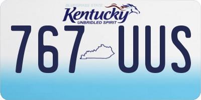 KY license plate 767UUS