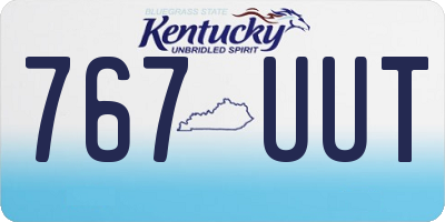 KY license plate 767UUT