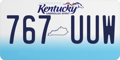 KY license plate 767UUW