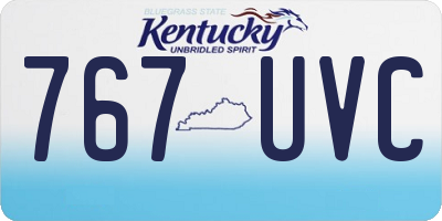 KY license plate 767UVC