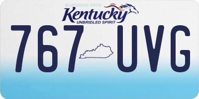 KY license plate 767UVG