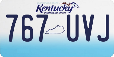 KY license plate 767UVJ