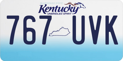 KY license plate 767UVK