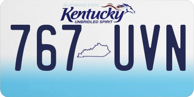 KY license plate 767UVN