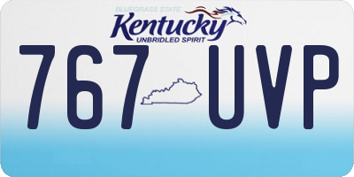 KY license plate 767UVP