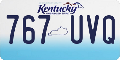 KY license plate 767UVQ
