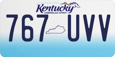 KY license plate 767UVV
