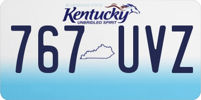 KY license plate 767UVZ