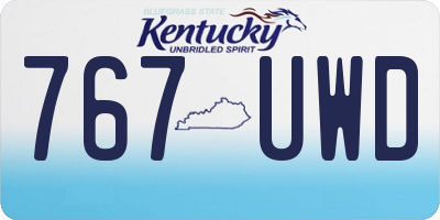 KY license plate 767UWD