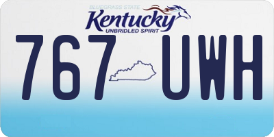 KY license plate 767UWH