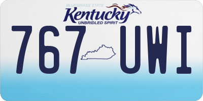 KY license plate 767UWI