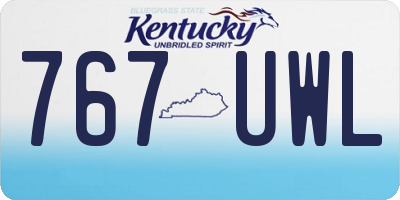 KY license plate 767UWL