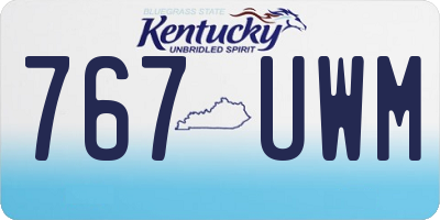 KY license plate 767UWM