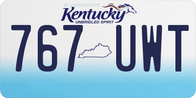 KY license plate 767UWT