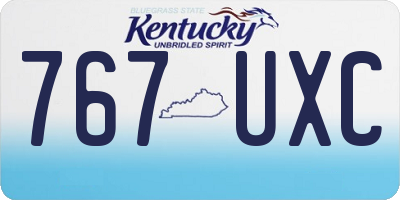 KY license plate 767UXC
