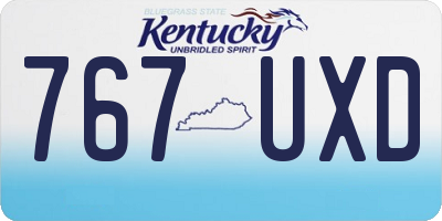 KY license plate 767UXD
