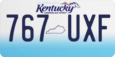 KY license plate 767UXF