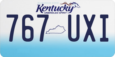 KY license plate 767UXI