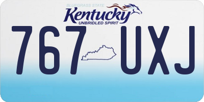 KY license plate 767UXJ