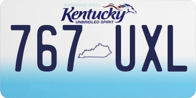 KY license plate 767UXL