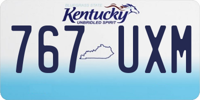 KY license plate 767UXM