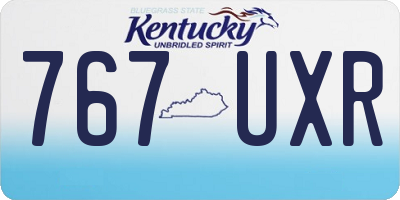 KY license plate 767UXR